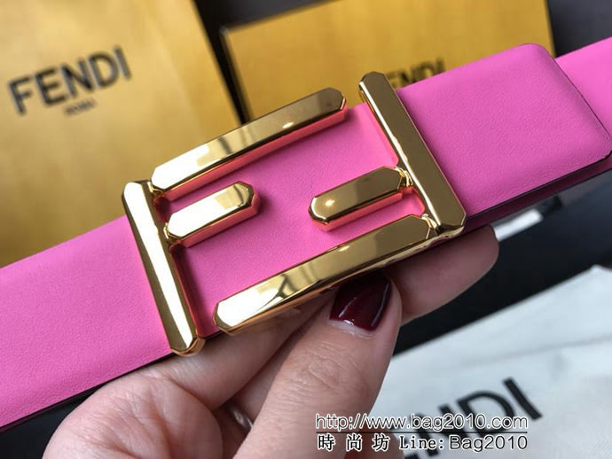 FENDI芬迪 實物拍攝 最新爆款 柔軟小牛皮皮帶 雙F標誌 BAGUETTE系列 時尚百搭款女款皮帶  xfp1304